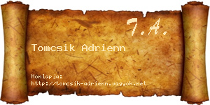 Tomcsik Adrienn névjegykártya