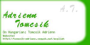 adrienn tomcsik business card